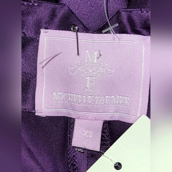 Michelle Farmer Silk Charmeuse Pants In Plum Size X-Small - Picture 12 of 16
